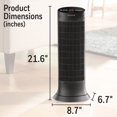 thumbnail image 3 of Calentador de torre de cerámica Honeywell, 1500 W, oscilante, negro, 220 V, 3 of 4