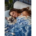thumbnail image 3 of Blue Coral Coastal California King Size Flat Sheet, Wrinkleproof & Fadeproof Cooling Flat Bed Sheet Only, Summer Beach Vintage Nautical Starfish Breathable Soft Bedding Top Sheets 108 x 98 Inches, 3 of 8