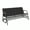 Black, variant on Uforic 66.3'' Outdoor Patio Swing Glider Bench Chair 3-Seat Rocker Lounge Chair - Black