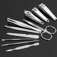 thumbnail image 4 of Juego de manicura Cortauñas profesional Kit de manicura y pedicura, 10 kits Juego de pedicura Cortauñas para hombres, como regalo de vacaciones, también viene con estuche de cuero de PVC de alta calid, 4 of 5