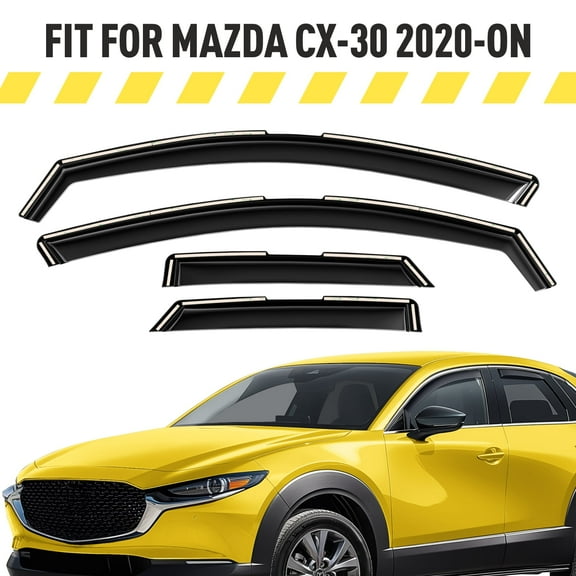 AEROGUYS In-Channel Window Deflectors Extra Durable Window Visors Rain Guards Fit for Mazda CX-30 2020-2026, Sun Visors, Wind Vent Visors, Car Accessories - 4pcs. AG0483
