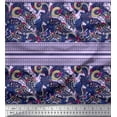 thumbnail image 1 of Soimoi Polyester Crepe Fabric Stripe,Floral & Paisley Decorative Print Sewing Fabric Yard 42 Inch Wide, 1 of 1