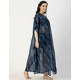 thumbnail image 3 of Moomaya Kimono Sleeves V Neck Kaftan Printed Rayon - Women's Elegant Kaftan, 3 of 9