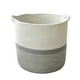 thumbnail image 1 of Maceta decorativa tejida para oficina, cesta de almacenamiento, decoración moderna para el hogar, lavable Gris 30cm, 1 of 9