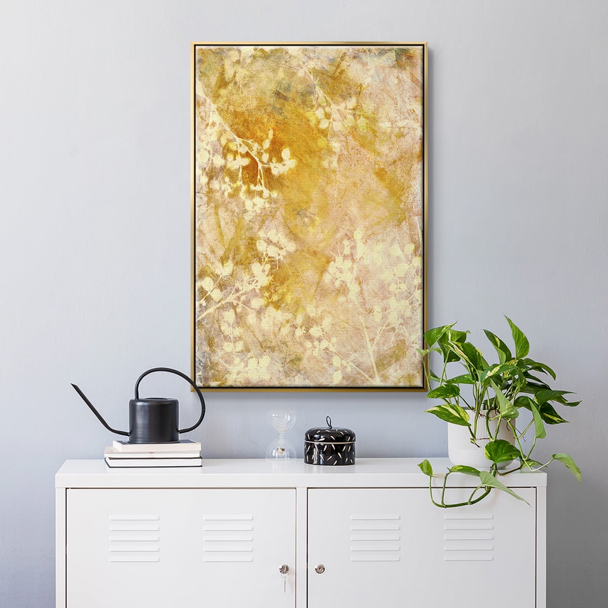 Rise and Shine Framed Premium Gallery Wrapped Canvas - Ready to Hang - 17 x 25 - Gold Floating Frame