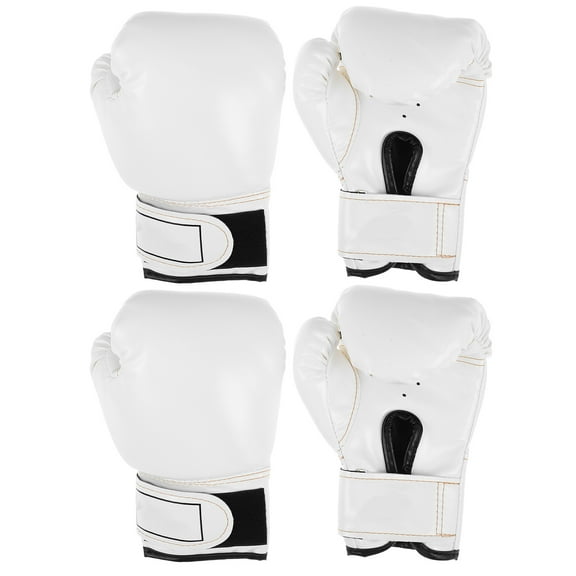 OUNONA Junior Boxing Gloves White Lightweight Training Gear for with Comfortable Fit