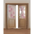thumbnail image 2 of Valentine's Day Blackout Curtains, French Door Curtains for Door Window, Pink Bows Vintage Plaid Romantic Roses Privacy Drapery for Patio/Sidelight Doors, 1 Panel with Tieback, 25 x 40 Inches, 2 of 6