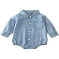thumbnail image 1 of MesaSe Combinaison en Denim à Manches Longues pour Bébé Garçon Fille, 1 of 4