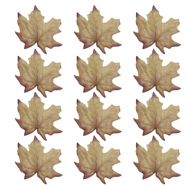 Cqxid Artificial flowers Under $5 Artificial Maple Leaves Simulation Fake Fall Leaves Home Party Decoration 12pcs