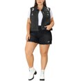 thumbnail image 3 of MODA NOVA Juniors Plus Size Fashion Button Sleeveless Denim Vest Jacket, 3 of 7