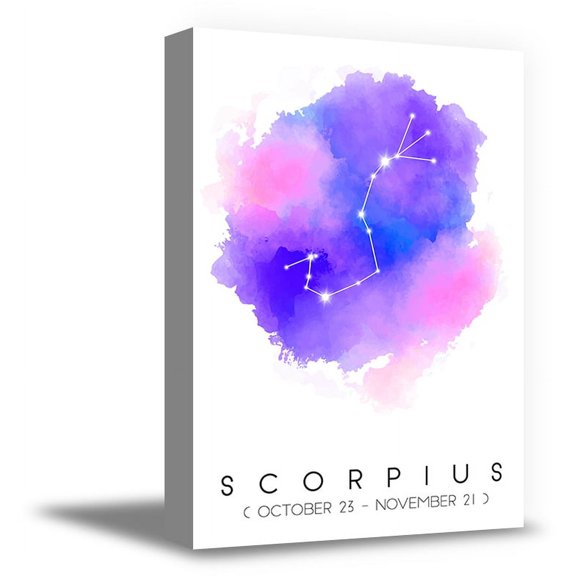 Awkward Styles Astrology Theme Zodiac Sign Scorpius Canvas Zodiac Wall Art Attractive Gifts for Astrology Lover Scorpius Wall Print Zodiac Map Decor