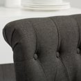 thumbnail image 2 of Roundhill Siena Counter Height Button Tufted Back Solid Wood Stools, Set of 2, Charcoal, 2 of 10