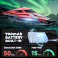 thumbnail image 3 of RC Boat BEZGAR TX126 verde de 30 cm con batería de 700 mAh para niños y adultos, 3 of 5