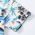 thumbnail image 6 of NIEWTR Toddler Boys Retro Geometric Print Short Sleeve Button Up Shirt Casual Stylish Tops for Kids(White,7-8 Years), 6 of 7