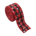 thumbnail image 2 of Gifts Under $5 Caoblia Christmas Ribbon 2.4 inch 2.2 Yards Holiday Printing Ribbon for Christmas Wreath, Xmas Tree, DIY Crafting Gifts Wrapping, Christmas Party Decor, Christmas Decorations, 2 of 3