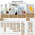thumbnail image 6 of Boho Morocco Window Privacy Film, Retro Farmhouse Ethnic Neutral Aesthetic Static Cling UV Sun Blocking Heat Control Window Tint, Non-Adhesive One Way Windows Privacy Cover 35.4''x78.7'', 6 of 7