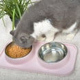 thumbnail image 3 of Ensemble de Bol pour Chat Bol d'Eau pour Chaton avec Tapis Antidérapant, 3 of 10