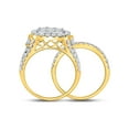 thumbnail image 4 of Diamond Princess 14kt Yellow Gold Round Diamond Bridal Wedding Ring Band Set 4 Cttw, 4 of 4