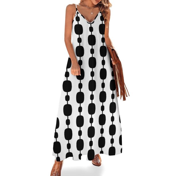 Vestido sin mangas con estampado de contraste de los años 60, ropa de mujer, tendencia de ropa de mujer 2024, vestidos de mujer de verano
