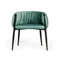 thumbnail image 3 of Limari Home Belcaro 19" Modern Fabric Dining Chair in Light Green/Black, 3 of 5