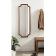 thumbnail image 4 of Kate and Laurel Hogan Framed Scallop Wall Mirror, 16x48, Rustic Brown, 4 of 15