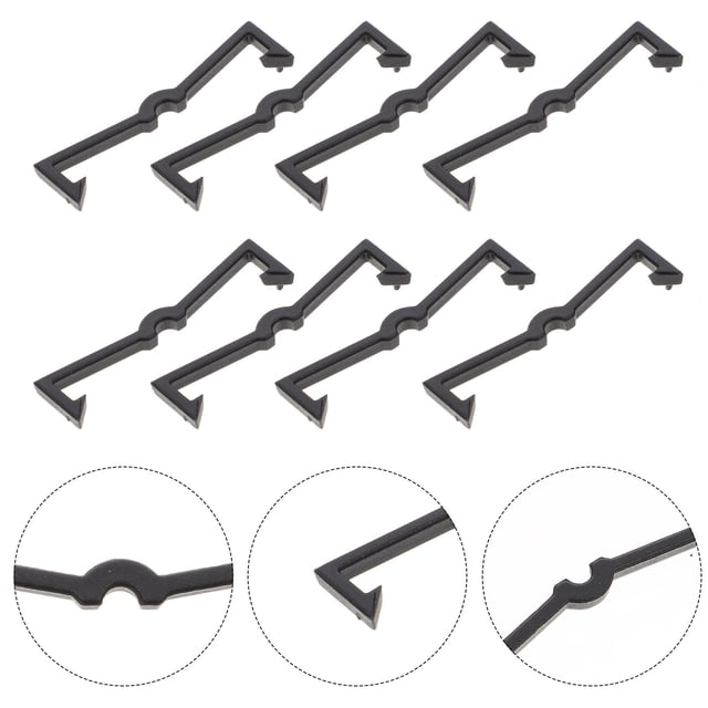 OULII 200pcs Black Peg Board Hook Plastic Stoppers for General Users