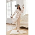 thumbnail image 4 of Women's Classic Button Down Long Satin Silk Pajama Set, 4 of 6