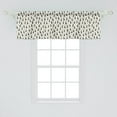thumbnail image 2 of Ambesonne Cats Valance Pack of 2, Animal Pattern and Spirals, 54"X18", Black and Eggshell, 2 of 4