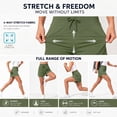 thumbnail image 6 of Women's High Waisted Yoga Shorts with Zipper Pockets, Loose Fit Drawstring Athletic Shorts for Women, Quick Dry Breathable Casual Workout Running Lounge Shorts for Gym Hiking Travel, 6 of 8