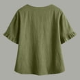 thumbnail image 4 of Womens Summer T-Shirts Short Sleeve V Neck Tops Loose Shirts Trendy Lightweight Soft Casual Summer Outfits Clothes, 4 of 7