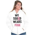 thumbnail image 4 of Breast Cancer BCA My Squad Wears Pink Zip Hoodie Sweatshirt Women Brisco Brands X, 4 of 6