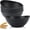 6 PCS-Black, variant on Wheat Straw Bowls, Large Salad Bowls Set of 6-60 OZ Serving Bowl for Kitchen, Camping, Party - Unbreakablke Microwave and Dishwasher Safe Big Cereal Bowl, Large Soup Bowl - Grey