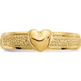 thumbnail image 5 of 14K Yellow Gold Heart Toe Ring Made In United States c2071, 5 of 6