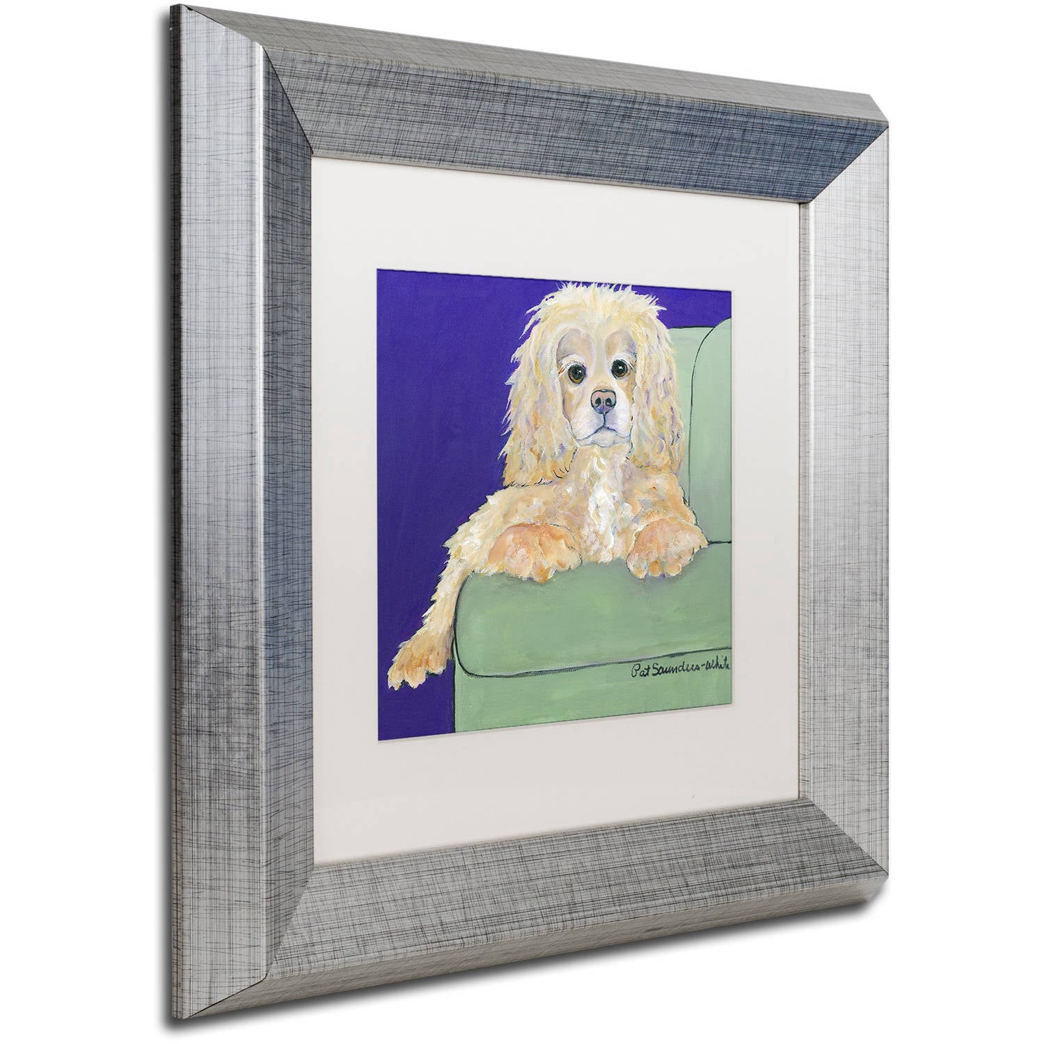 Trademark Fine Art "Betty Boop" Canvas Art by Pat Saunders-White, White Matte, Silver Frame