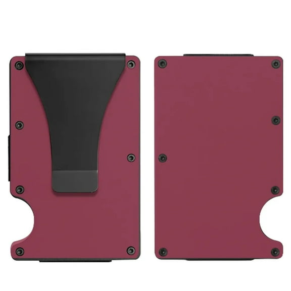 Wallet For Men - Men's Wallet - Slim, Minimalistic & Seamless Card Case, Blocks RFID Scanners, Holds 15 Cards (Crimson)