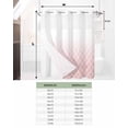 thumbnail image 6 of No Hook Shower Curtain with Snap-in Liner, Pink Ombre Stripe Waterproof Fabric Bathroom Curtains, Modern Abstract Art Gradient Striped Bath Curtains & Mesh Top Window 72"x78" Long, 6 of 6