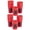 Red, variant on Blue Congrats Grad Cap BPA-Free Plastic Cups Bulk 48 Pc