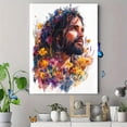 thumbnail image 4 of Qisvanset 12x16 Inch Jesus Wildflower Canvas Wall Art, Colorful Watercolor Biblical Floral Painting, 4 of 8