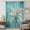 Teal, Gold, Sand, variant on Sage Green Palm Tree Sheer Curtains 45 Inches Long, Brown Summer Tropical Plants Leaves Light Filering Curtains, Breathable Simi Curtain Privacy Drapes for Kitchen Bathroom Window Treatment