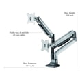 thumbnail image 4 of TechOrbits Universal Desk Mount for Dual Monitor - Fits Two 13-30" Monitors with Swivel & Clamp, 4 of 4