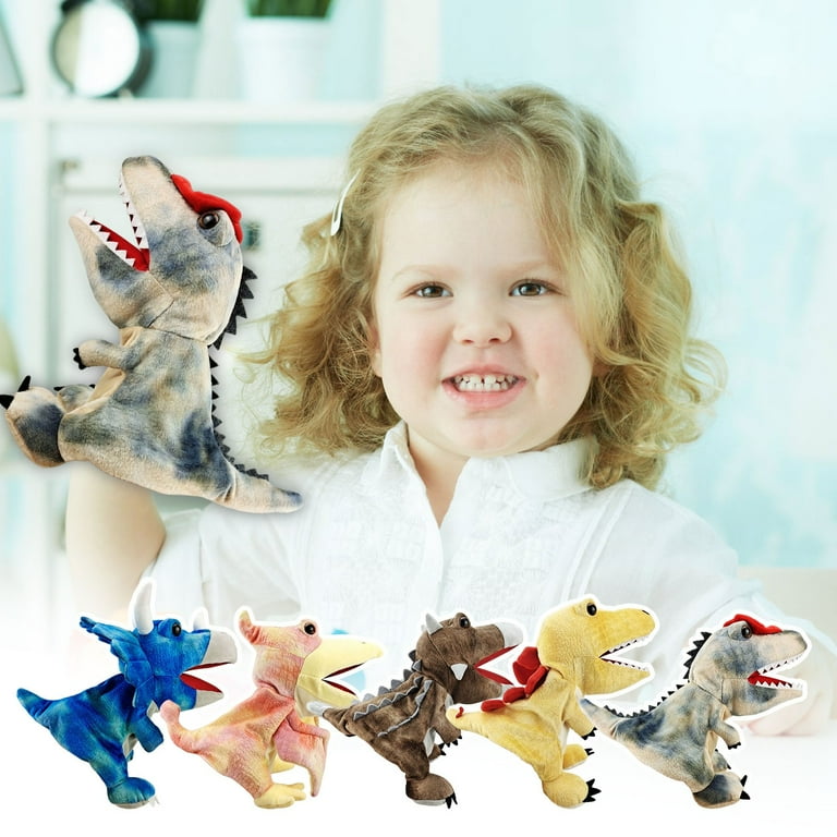 Mosasaur Hand Puppets Plush Stuffed Dinosaur Soft Toys Interactive