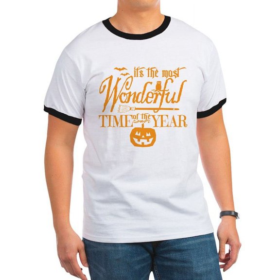 CafePress - Most Wonderful (Orange) Ringer T Shirt - 100% Cotton Ringed T-Shirt