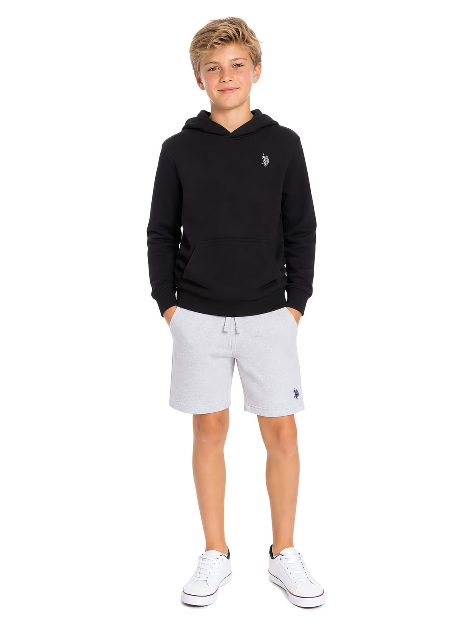 U.S. Polo Assn. Boys Fleece Pullover Hoodie, Sizes 4-18