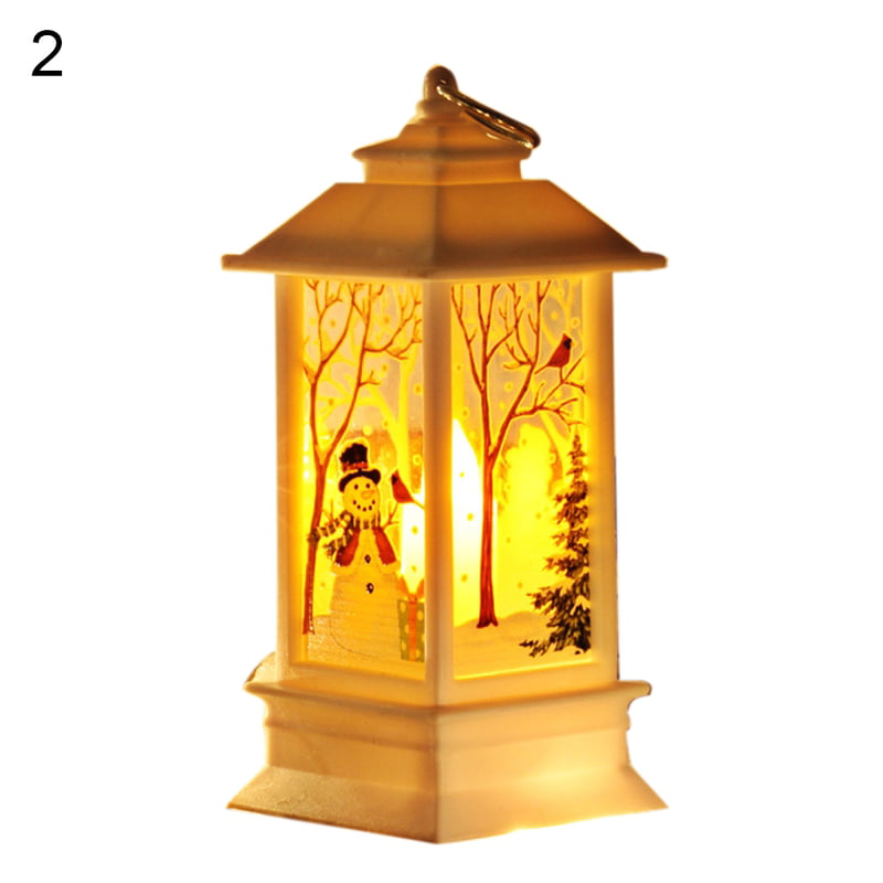 Christmas Santa Claus/Snowman/Deer Castle Lamp Light Hanging Lantern Ornament 