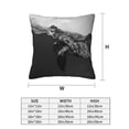 thumbnail image 4 of PISONIC Sea Turtle Pillow Covers Set of 2, Decorative Throw Pillows Cases Square Cushion Case for Home Sofa Bed Couch, 20x20 Inch, 4 of 8