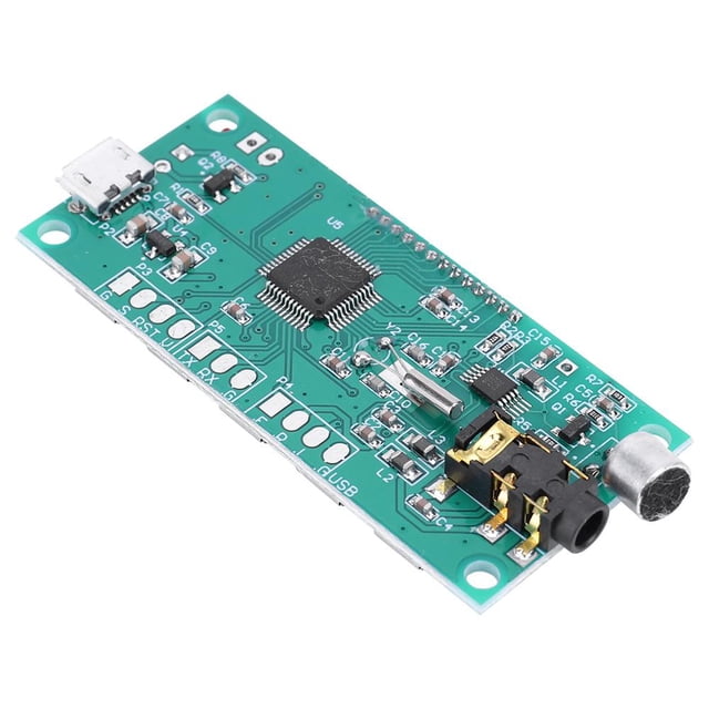 DSP PLL Placa de micrófono inalámbrico DC 3V-5V Módulo de transmisión de audio Pantalla LCD