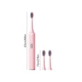 thumbnail image 4 of Cepillo de dientes recargable para adultos de alta potencia 6600 VPM con 3 cabezales de cepillo, almacenamiento de batería seca, rosa blanco verde, IPX6 resistente al agua, funcionamiento silencioso, 4 of 7