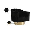 thumbnail image 2 of Meridian Furniture Farrah Black Velvet Swivel Accent Chair, 2 of 5