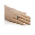 thumbnail image 3 of Gem Stone King 925 Sterling Silver Round London Blue Topaz Ring for Women | 1.92 Cttw | Gemstone Birthstone | Available in Size 5, 6, 7, 8, 9, 3 of 4