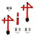 thumbnail image 1 of Early Cars 1941-1948 Airplane 3 Point Red Retractable Bench Seat Belt Kit with Bracketry - 3 Belts, 1 of 1